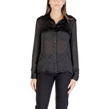 Guess Srajce & Bluze LS MARTHE LOGO SHIRT W5YH1A WHCR2 Črna u