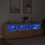 vidaXL Komoda s LED svjetlima boja hrasta sonome 202x37x67 cm | shoptok.hr