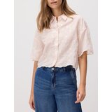 Reserved Pamučna košulja s vezom - pastelnoružičasto | shoptok.hr