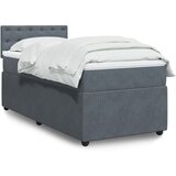 Maison Chic Box spring postelja - Vzmetna postelja z vzmetnico temno siva 100x200 cm žamet SL11288, (21900535) | Shoptok.si
