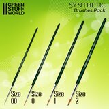 Green Stuff World Synthetic Brushes - GREEN SERIE PACK x4 Cene