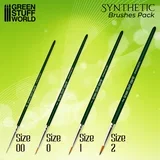 Synthetic Brushes - GREEN SERIE PACK x4