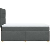 vidaXL Okvir kreveta s oprugama i madrac tamnosivi 80x200cm od tkanine | shoptok.hr