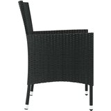 vidaXL Vrtne stolice s jastucima 2 kom. crne od poliratana (samo za UK/IE/FI/NO) | shoptok.hr