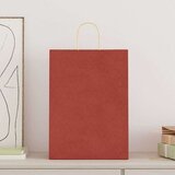  Papirnate vrećice 250 kom s ručkama crvene 32x17x44 cm | shoptok.hr