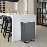 Spirella Temno siv jeklen koš za smeti za ločevanje odpadkov s pedalom 2x30 l Aliya – | Shoptok.si