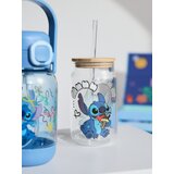 Sinsay Staklena šalica s poklopcem i slamkom Stitch | shoptok.hr