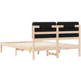  Posteljni okvir z oblazinjenim vzglavjem Črna 150 x 200 cm, (5000101710) | Shoptok.si
