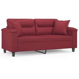  Dvosjed s ukrasnim jastucima boja vina 140 cm oumjetne kože | shoptok.hr