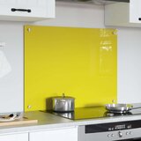 vidaXL Kuhinjski Zid Žuta Kaljeno staklo 80 x 60 x 0.6 cm Izdržljivo | shoptok.hr