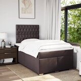  Krevet box spring s madracem tamnosmeđi 120 x 190 cm od tkanine | shoptok.hr