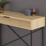 Marckeric Stranska mizica v hrastovem dekorju v naravni barvi 35.5x110 cm Ecrin – | Shoptok.si