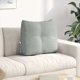  Jastuk za leđa Svijetlo siva 60 x 24 x 50 cm Baršun | shoptok.hr