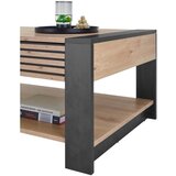 Hom`in KLUBSKA MIZA, 108/42/60 cm črna, hrast artisan | Shoptok.si