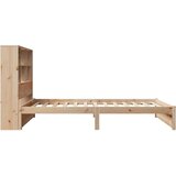 vidaXL Krevet s regalom za knjige bez madraca 90x200 cm od borovine | shoptok.hr