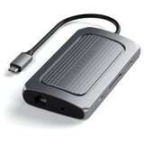 Satechi Aluminium USB4 Multiport Adapter 8K HDMI, 1x8K HDMI/30Hz, USB-C PD 100W, Ethernet, 2xUSB-A 3.2, 1xUSB-A 2.0, mikrofon | Shoptok.si