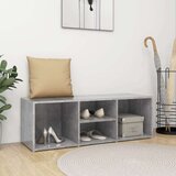  Klupa za spremanje obuće siva boja betona 105x35x35 cm iverica | shoptok.hr