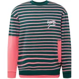 Tommy Remixed Sweater majica kraljevski zelena / roza / bijela