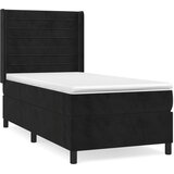 Maison Chic Box spring postelja - Vzmetna postelja z vzmetnico črna 90x200 cm žamet SL20500, (21881673) | Shoptok.si