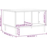  Stolić za kavu sjajni bijeli 60x50x36,5 cm konstruirano drvo | shoptok.hr