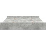 Krevet s ladicama Betonski sivi 180 x 200 cm Konstruirano drvo | Eponuda.com