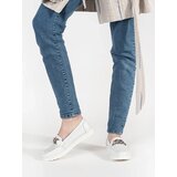GOODIN Leather white loafers with a chain on the platform | Shoptok.si