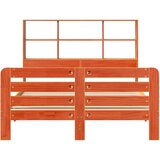 vidaXL Posteljni okvir brez vzmetnice voščeno rjav 120x200 cm borovina | Shoptok.si