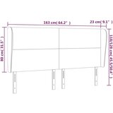  Uzglavlje s ušima tamnozeleno 163x23x118/128 cm baršunasti | shoptok.hr