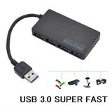 INF Zvezdišče USB 3.0 s 4 vhodi črne barve, (21275342) | Shoptok.si