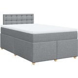 vidaXL Krevet s oprugama i madracem svjetlosivi 120x190 cm od tkanine | shoptok.hr