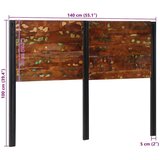 vidaXL Naglavna deska 140 cm trden predelan les in železo | Shoptok.si