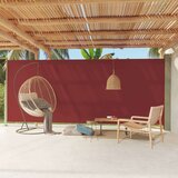 vidaXL Zložljiva stranska tenda za teraso 220x600 cm rdeča | Shoptok.si