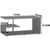 MID.YOU Klubska Miza Maliso M, Bela, Antracit | Shoptok.si