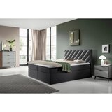 MID.YOU POSTELJA Z VZMETNICO 200 cm x 160 cm , tekstil antracit | Shoptok.si
