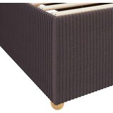  Okvir kreveta s madracem Tamno smeđa 90 x 190 cm tkanina | shoptok.hr