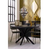 Light & Living Črna okrogla jedilna miza z mizno ploščo iz akacije ø 140 cm Yellov – | Shoptok.si