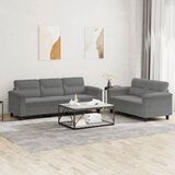 vidaXL 2-dijelni set sofa s jastucima tamnosivi od mikrovlakana | shoptok.hr