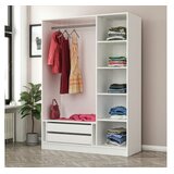 Hanah home Ormar Kale 135x210x52cm Bijelo-crni | Eponuda.ba