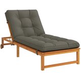  Jastučić za ležaljku VIANEN 100% poliester Siva 200 x 70 x 8 cm - Siva 200 x 70 x 8 cm | shoptok.hr