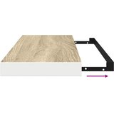  Plutajuća zidna polica boja hrasta i bijela 60x23,5x3,8 cm MDF | shoptok.hr