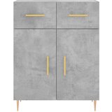  Visoka komoda siva betona 69 5x34x180 cm od konstruiranog drva | shoptok.hr