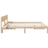  Krevetna konstrukcija Smeđa 200 x 200 cm Masivna borovina | shoptok.hr