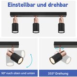 Nettlife 3-plamenska vrtljiva stropna svetilka GU10 črna moderna, (22116644) | Shoptok.si