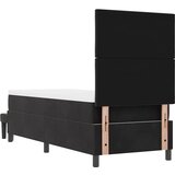  Krevet s opruga kutije s uzglavljem Crna 200 x 80 cm Baršun | shoptok.hr