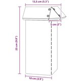 vidaXL Ograja za polže 4 pcs Rjav 13,5 x 13,5 x 25 cm | Shoptok.si