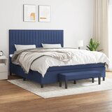  The Living Store Box spring postelja z vzmetnico modra 160x200 cm blago - Box Spring Postelja, (21512166) Cene