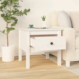  Bočni stolići 2 kom bijeli 50x50x49 cm od masivne borovine | Eponuda.com