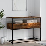 vidaXL Konzolna mizica dimljen hrast 100x40x75 cm inženirski les Cene