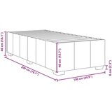 vidaXL Box spring postelja z vzmetnico temno siva 100x200 cm blago | Shoptok.si