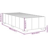 vidaXL Krevet s oprugama i madracem tamnosivi 100 x 200 cm od tkanine | shoptok.hr